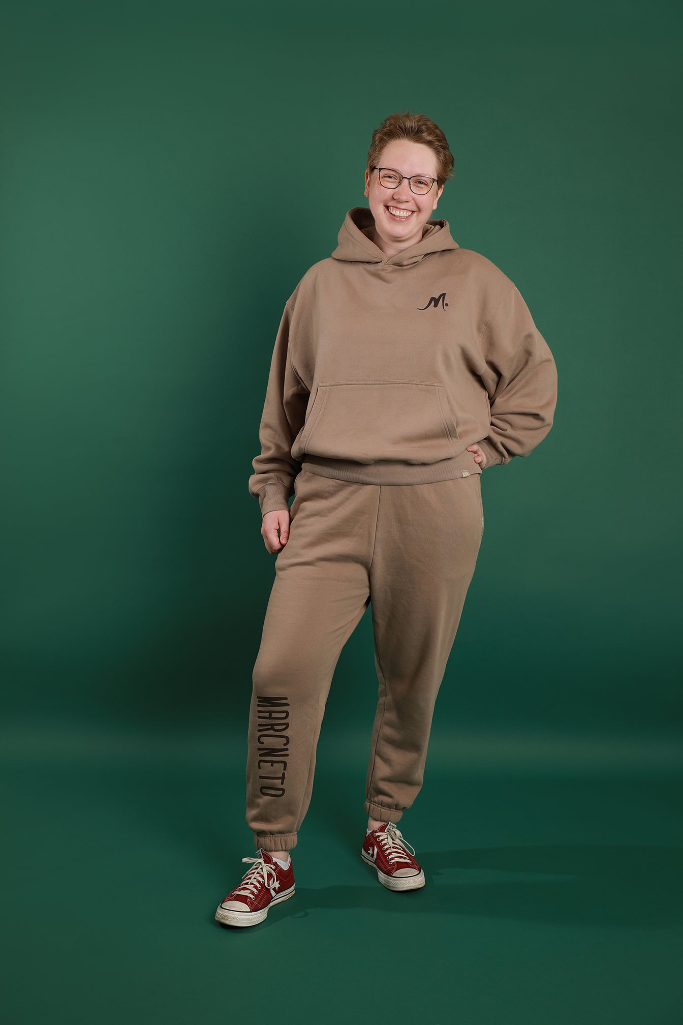 Logo Hoodie Beige